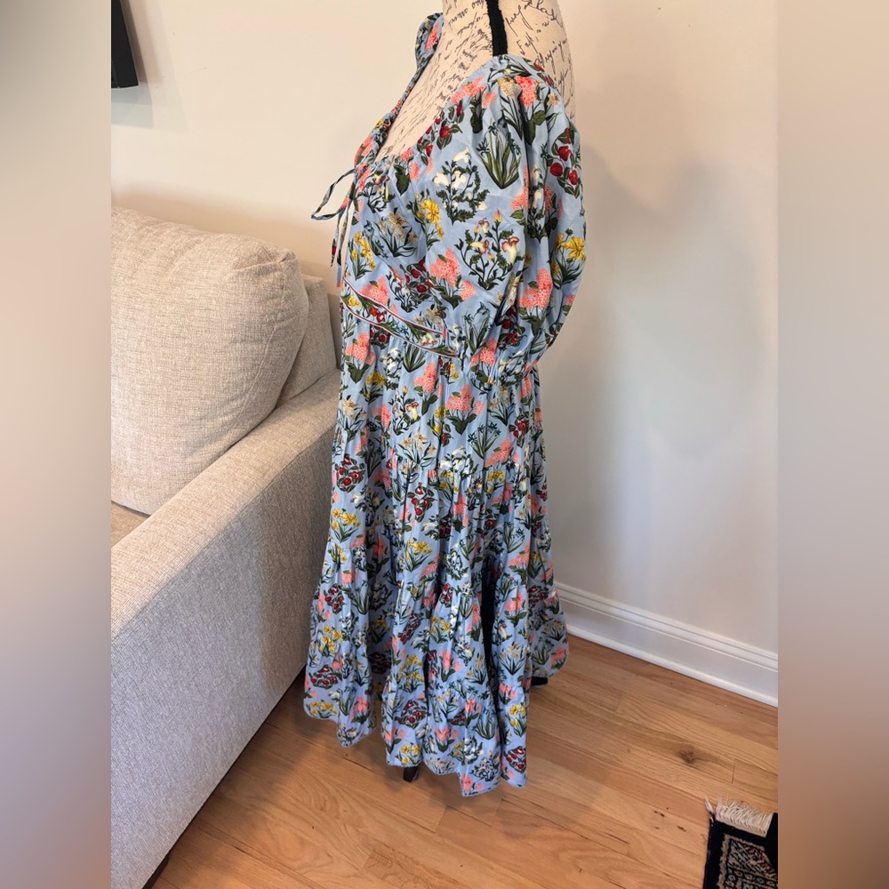 Agua by Agua Bendita Palmera Magdalena Dia Midi Dress size large - Picture 7 of 9